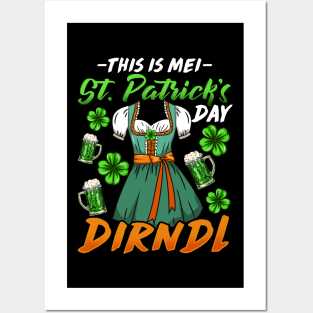 Womens This is Mei St. Patrick's Day Dirndl I Beer and Shamrock product Posters and Art